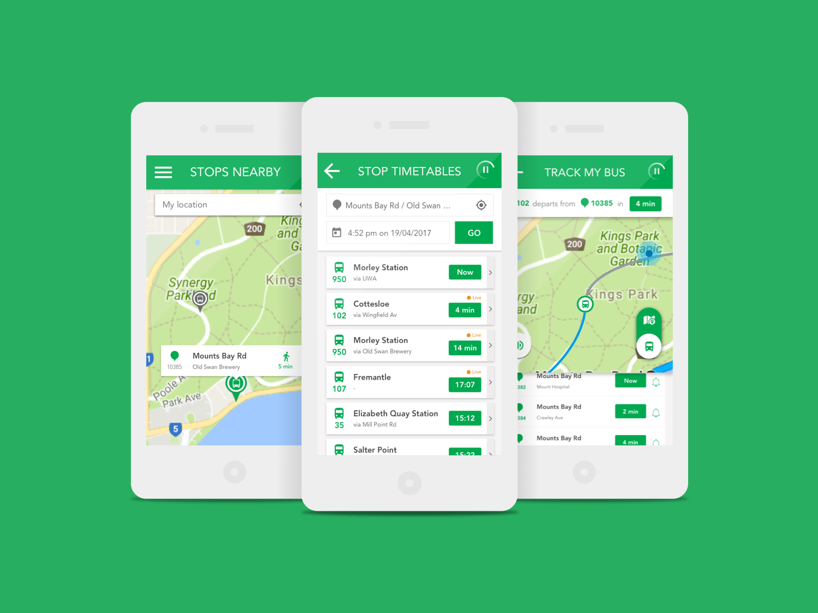 Preview for Bus Tracking Feature for Public Transport Authority App